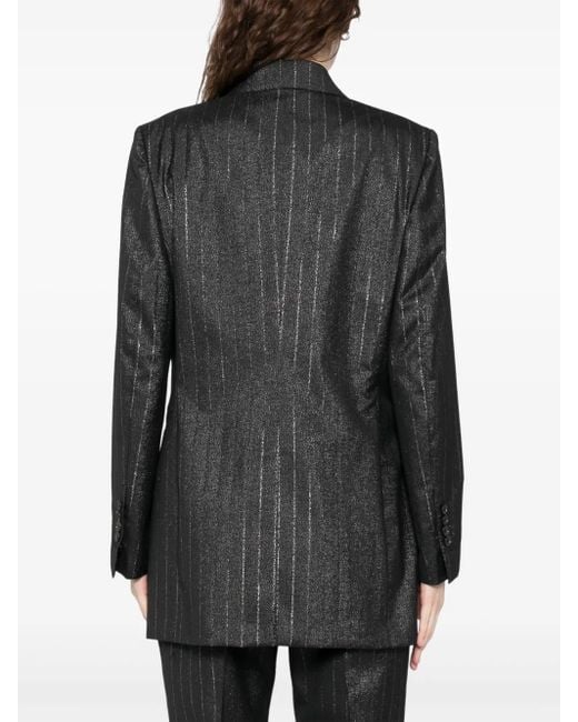 Tom Ford Black Peak-Lapels Double-Breasted Blazer