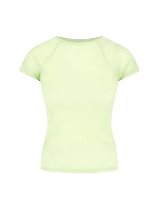 Paloma Wool Yellow Embroidered-Logo Raglan-Sleeve T-Shirt