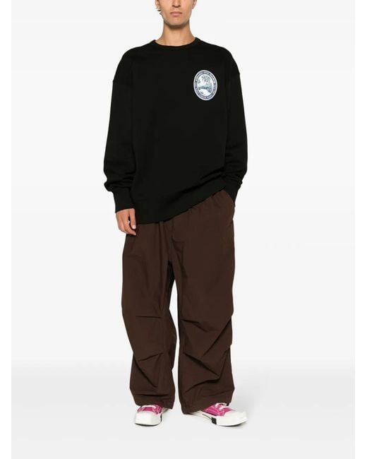 KENZO Black Sweatshirt With Application for men