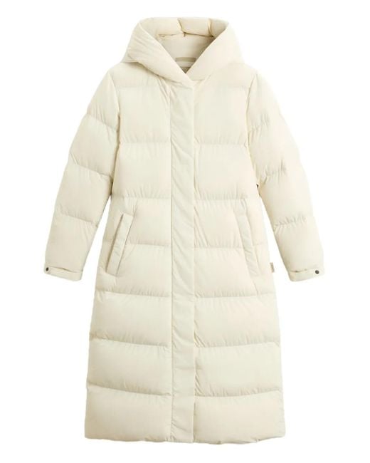 Woolrich Cloud Madison フーデッド キルティングコート Natural