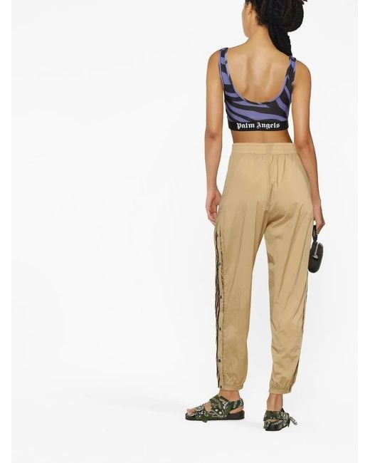 Palm Angels Cropped Top in het Blue