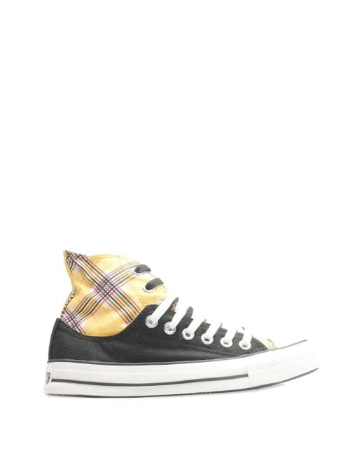 Converse Metallic Plaid-Panel Sneakers