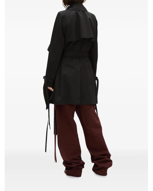 Ann Demeulemeester Black Reppa Draped Trench Coat