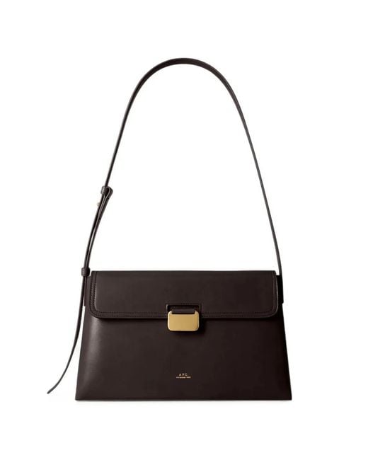 A.P.C. White Simone Leather Shoulder Bag
