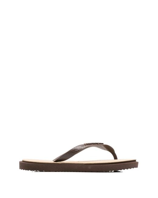 Havaianas Brown Tongs À Plaque Logo