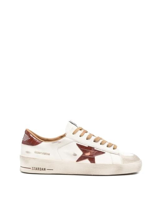 Golden Goose Deluxe Brand White Baskets Stardan En Cuir for men