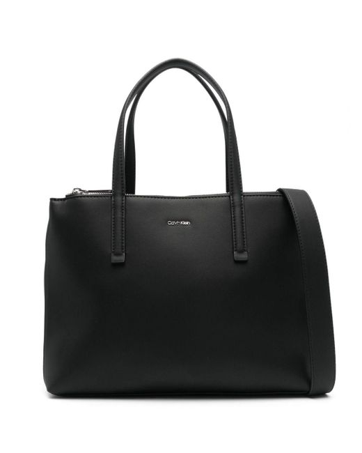Calvin Klein Black Medium Ck Must Tote Bag