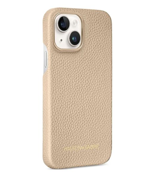 Maison De Sabre Women's Blue Leather Phone Case (Iphone 15)