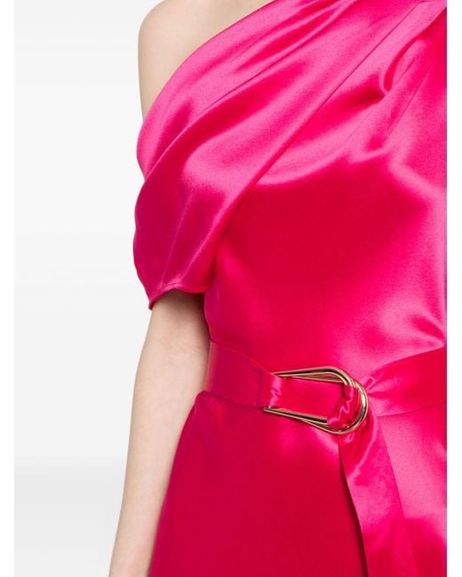 Acler Pink Ellison Off-shoulder Dress