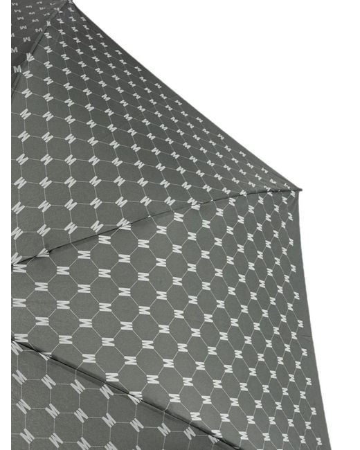 Moschino Gray Monogram-Print Umbrella