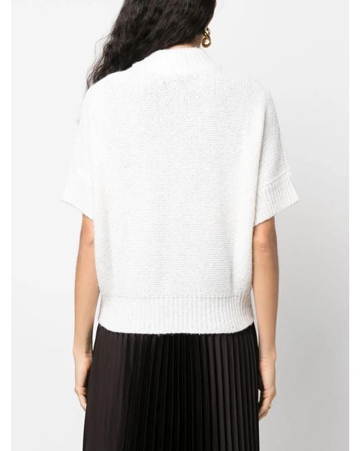 Peserico White Open-knit Jumper