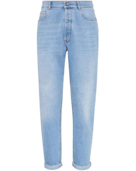 Brunello Cucinelli Klassische Tapered-Jeans in Blue für Herren