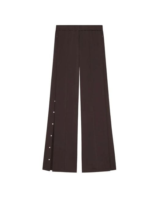 Courreges Brown Interlock Press-Stud Track Pants