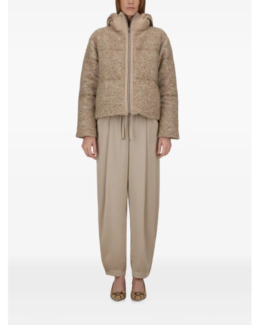 Herno Natural Sequin-Embellished Bouclé Jacket