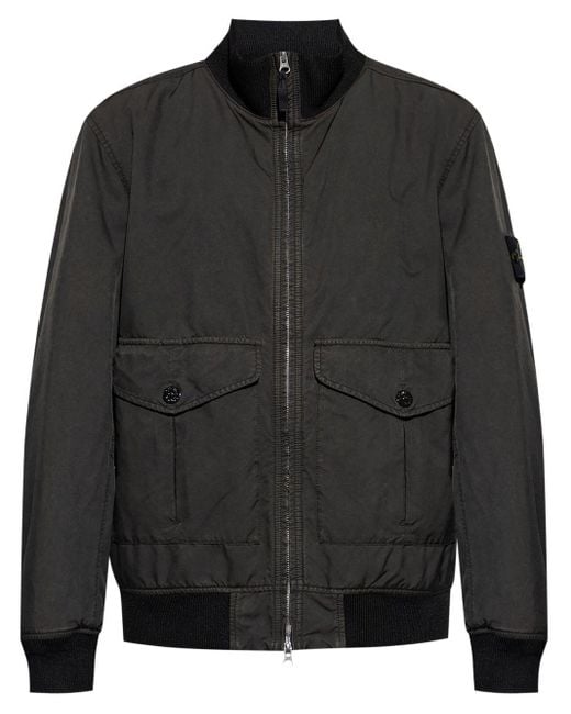 Stone Island Black David-Tc Bomber Jacket for men