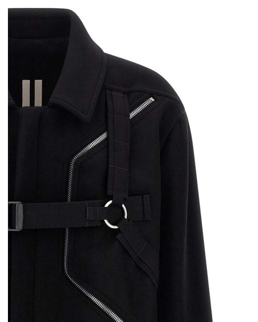 Rick Owens Black 'Blixa Jumbo Mac' Coat for men