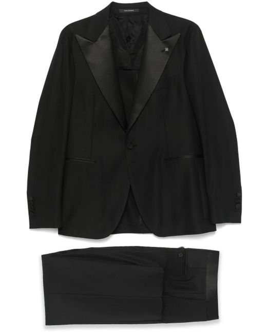 Tagliatore Black Single-Breasted Dinner Suit for men