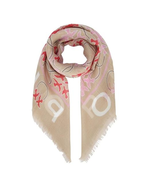 Pinko Pink Fringed Scarf