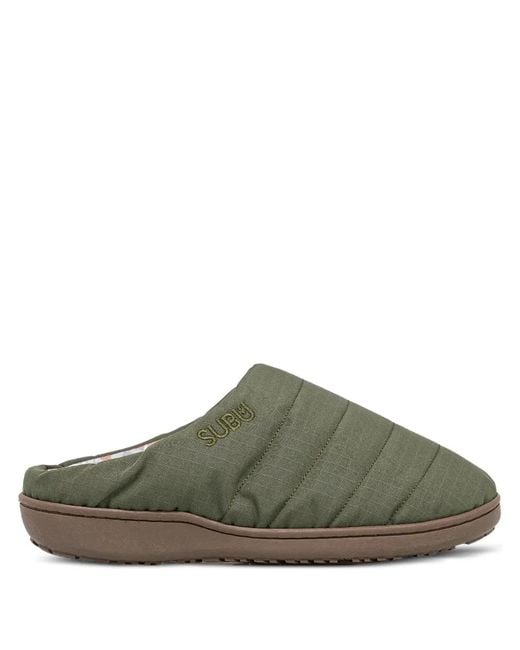 SUBU Green Quilted Slippers