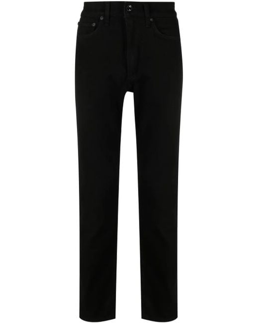Vaqueros slim de talle medio Rag & Bone de hombre de color Black