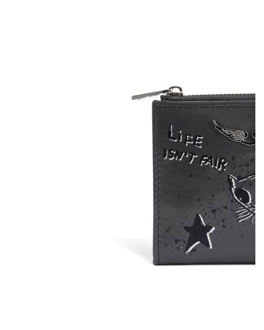 Zadig & Voltaire Black Humberto Zip Wallet