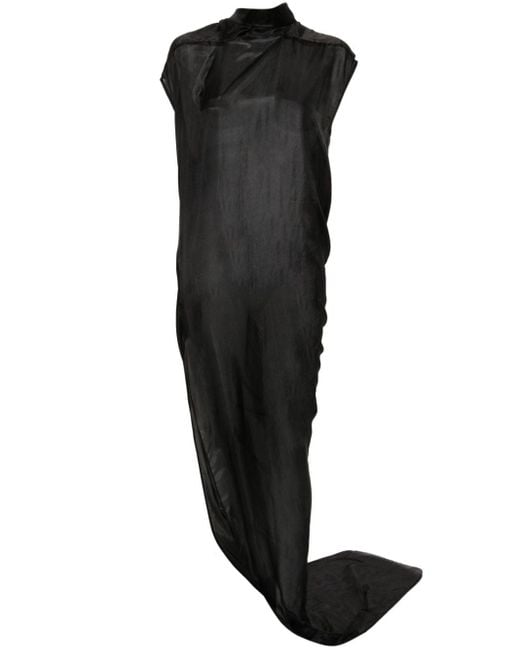 Rick Owens Zijden Maxi-jurk in het Black