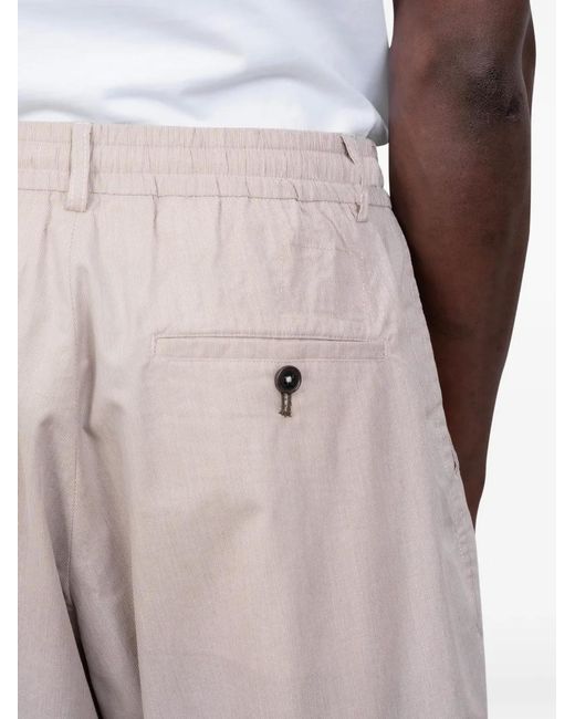 Universal Works Natural Pleated Shorts for men