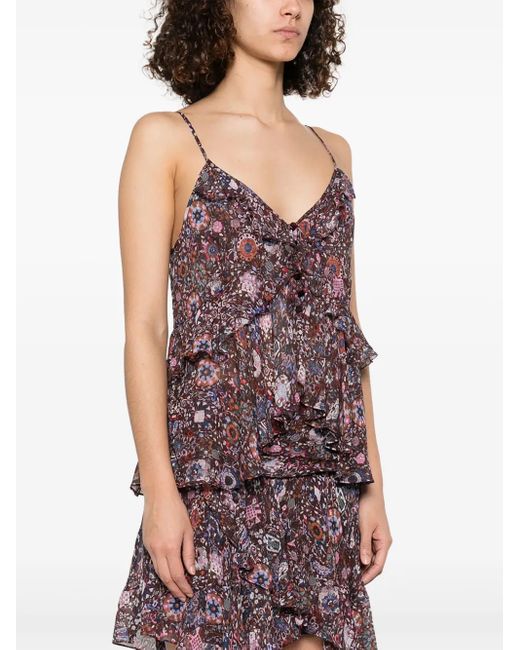 Isabel Marant Purple Briara Blouse