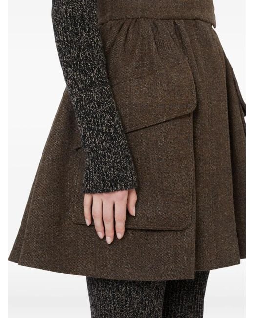 Max Mara Brown Short Wool Skirt