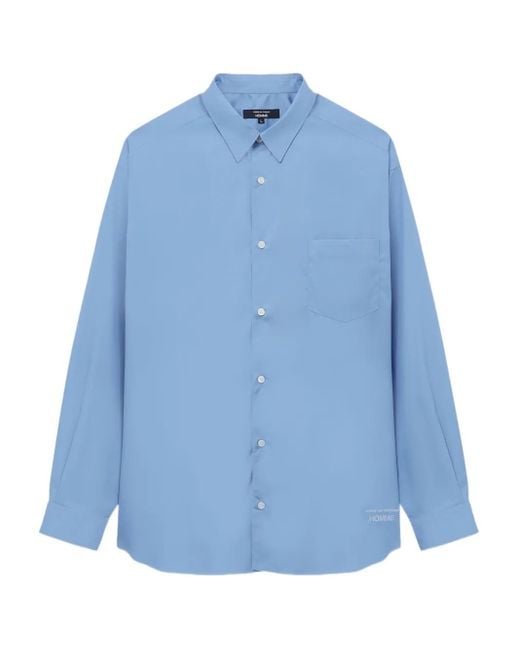 Comme des Garçons Overhemd Met Zakdetail in het Blue voor heren