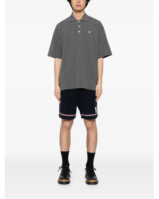 Maison Kitsuné Gray Bold Fox Head Patch Polo for men