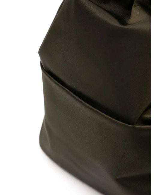 Agnes B. Black Drawstring Nylon Crossbody Bag