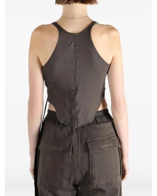 Rick Owens White Racerback Crop Top