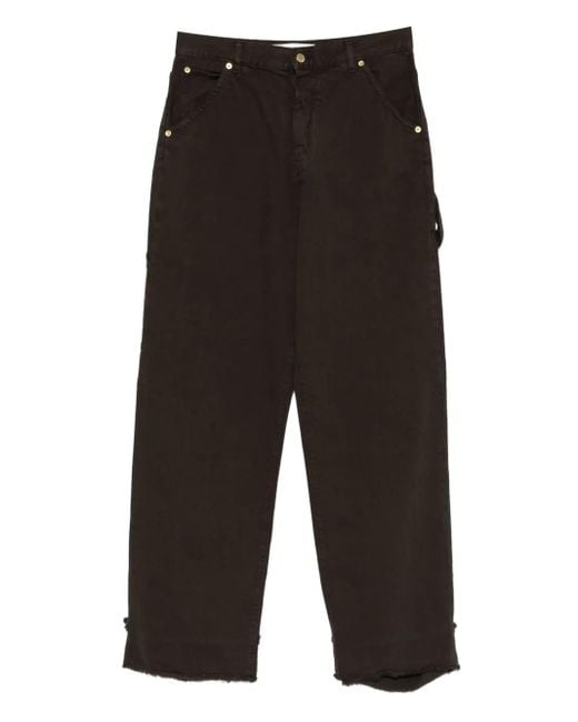 DARKPARK Black Frayed Denim Straight-Leg Jeans