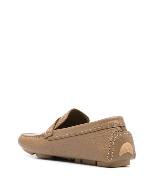 Fendi Brown Driver Loafers for men