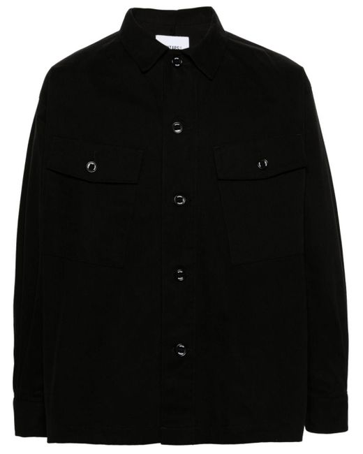 (w)taps Black 07 Cotton Shirt for men