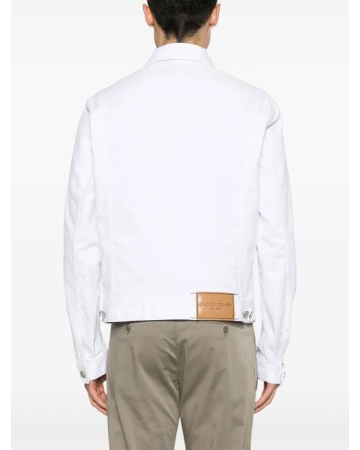 Jacob Cohen Denim Jacket in White for Men | Lyst