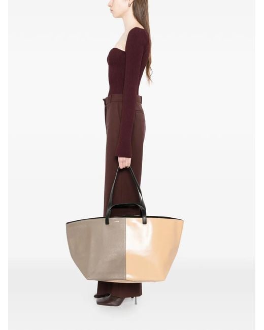 CAHU Purple Colourblock Tote Bag