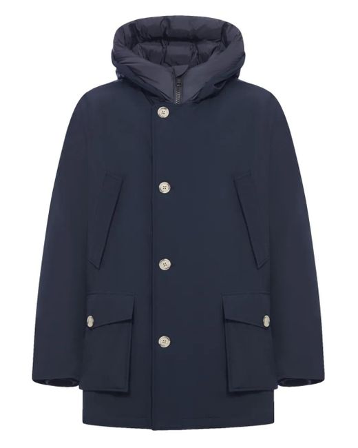 Woolrich Blue Arctic Flap-Pocket Coat for men