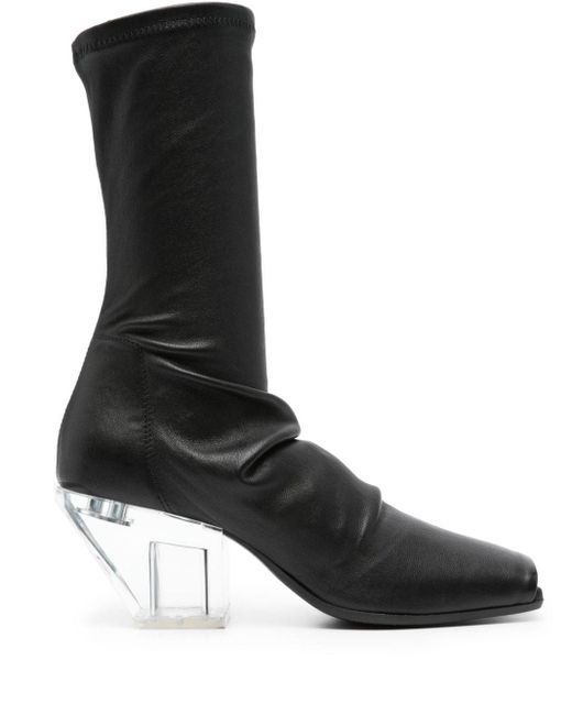Rick Owens Black 75mm Open-toe Leather Boots