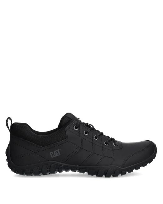 Caterpillar Black Instruct Lace-Up Panelled Sneakers for men