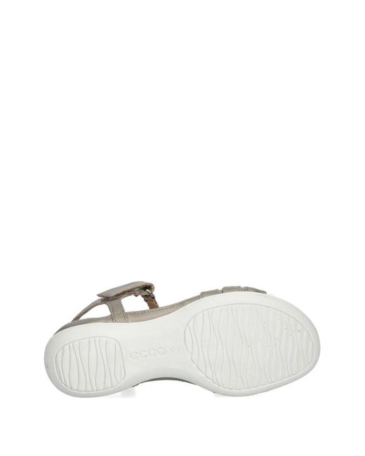 Ecco Natural Sandales Flash En Cuir Métallisé