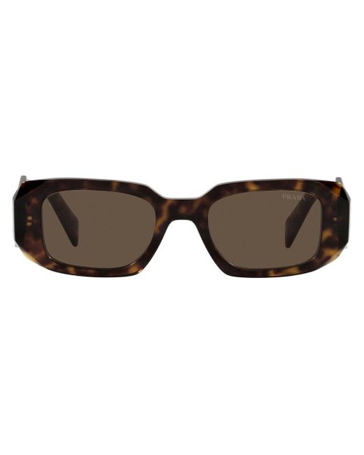 Prada Brown Runway Geometric-frame Sunglasses