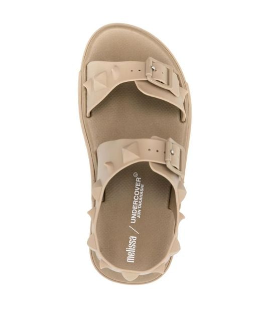 Melissa Natural Spike-Stud Flat Sandals