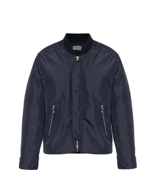 Officine Generale Blue Zip-Fastening Bomber Jacket for men