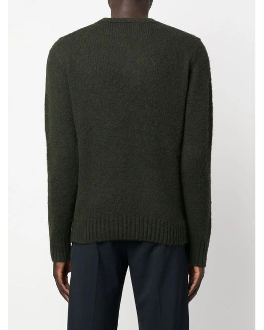 Aspesi Green Crew Neck Wool Jumper for men