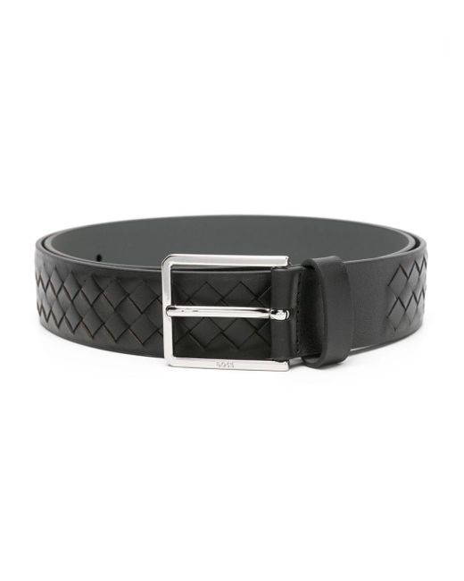 Boss Black Cary Woven Leather Belt for men