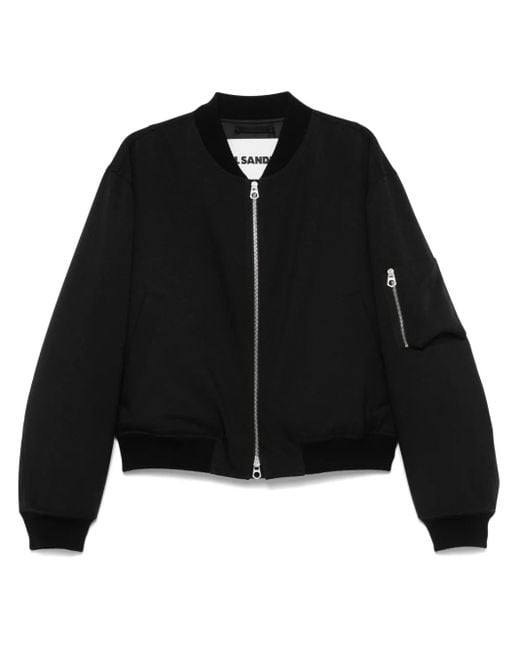 Jil Sander Black Bomber Jacket for men
