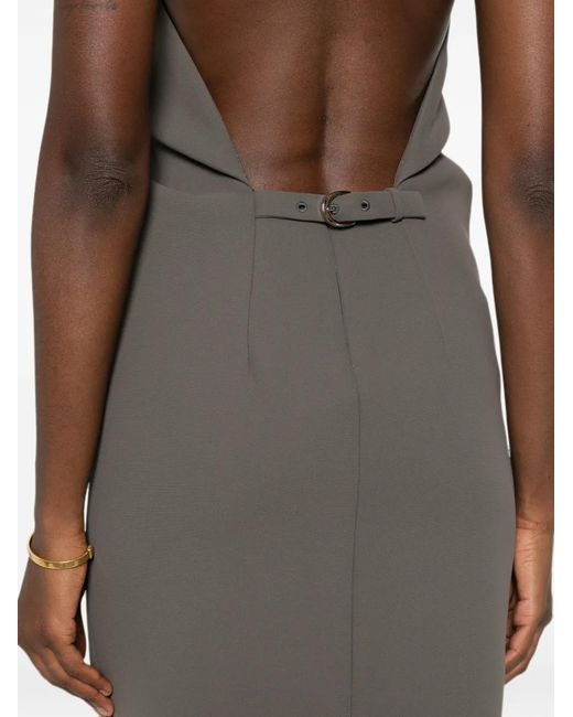 Khaite Brown Roxanne Backless Dress
