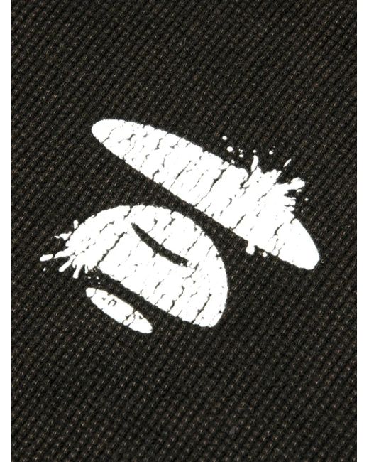 A Bathing Ape Black Zip-Fastening Graphic-Print Hoodie